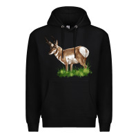 Black pronghorn Premium Hoodie - LillyAllenDesigns