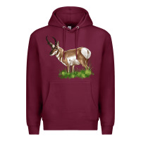 Burgundy pronghorn Premium Hoodie - LillyAllenDesigns