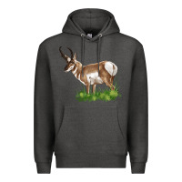 Charcoal Heather pronghorn Premium Hoodie - LillyAllenDesigns