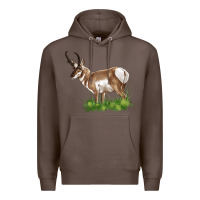 Coffee pronghorn Premium Hoodie - LillyAllenDesigns