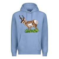 Colony Blue pronghorn Premium Hoodie - LillyAllenDesigns