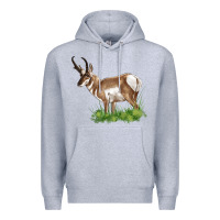 Heather Grey pronghorn Premium Hoodie - LillyAllenDesigns