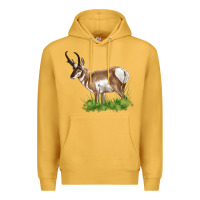 Mustard pronghorn Premium Hoodie - LillyAllenDesigns