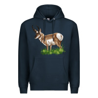 Navy pronghorn Premium Hoodie - LillyAllenDesigns