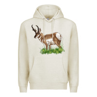 Oatmeal Heather pronghorn Premium Hoodie - LillyAllenDesigns