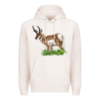 Pale Pink pronghorn Premium Hoodie - LillyAllenDesigns