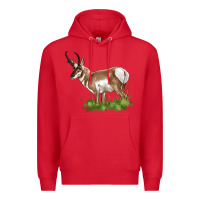 Red pronghorn Premium Hoodie - LillyAllenDesigns