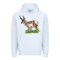 White pronghorn Premium Hoodie - LillyAllenDesigns