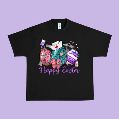 Happy Easter Eggs Nurse N Urban Heavy Tee Designed By Neo Western