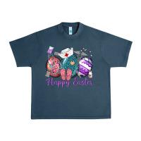 Midnight Navy happy easter eggs nurse n Urban Heavy Tee - Neo Western