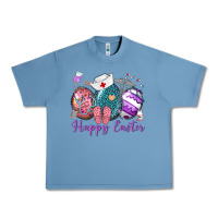 Pebble Blue happy easter eggs nurse n Urban Heavy Tee - Neo Western