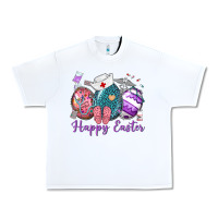 White happy easter eggs nurse n Urban Heavy Tee - Neo Western