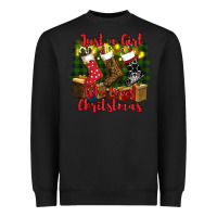 Black just a girl who loves christmas Heavyweight Sweatshirt - RanaPortraitStore