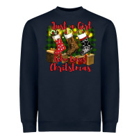 Navy just a girl who loves christmas Heavyweight Sweatshirt - RanaPortraitStore