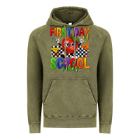 Vintage Olive first day of school vibes Vintage Hoodie - texasbilliewilder