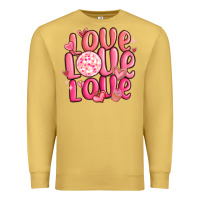 Antique Gold love love love valentines day Premium Sweatshirt - MaliasSmallBusiness