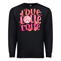 Black love love love valentines day Premium Sweatshirt - MaliasSmallBusiness