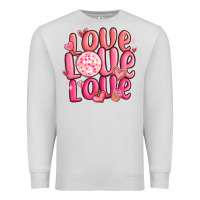 Dove Grey love love love valentines day Premium Sweatshirt - MaliasSmallBusiness