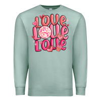 Seafoam love love love valentines day Premium Sweatshirt - MaliasSmallBusiness