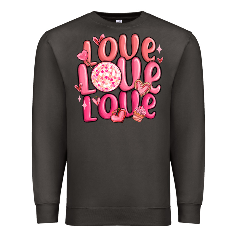Love Love Love Valentines Day Premium Sweatshirt by MaliasSmallBusiness | Teevron