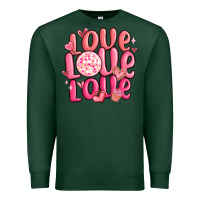 Sports Green love love love valentines day Premium Sweatshirt - MaliasSmallBusiness