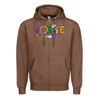 Chestnut mardi gras nurse leopard cowhide glitter Zipper Hoodie - Artiststas