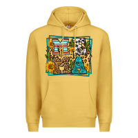 Antique Gold western leopard mema Premium Hoodie - LillyAllenDesigns