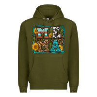Army Green western leopard mema Premium Hoodie - LillyAllenDesigns