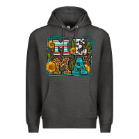 Charcoal Heather western leopard mema Premium Hoodie - LillyAllenDesigns