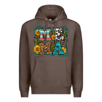 Coffee western leopard mema Premium Hoodie - LillyAllenDesigns