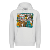 Dove Grey western leopard mema Premium Hoodie - LillyAllenDesigns