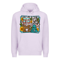 Lilac western leopard mema Premium Hoodie - LillyAllenDesigns