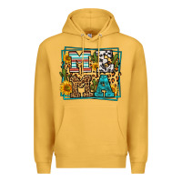 Mustard western leopard mema Premium Hoodie - LillyAllenDesigns