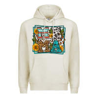 Oatmeal Heather western leopard mema Premium Hoodie - LillyAllenDesigns