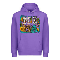 Purple western leopard mema Premium Hoodie - LillyAllenDesigns