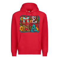Red western leopard mema Premium Hoodie - LillyAllenDesigns