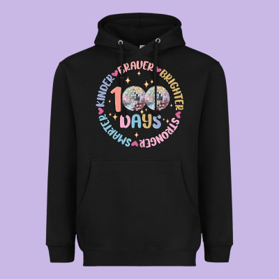 100 Days Of School Heavyweight Hoodie Designed By Maliassmallbusiness