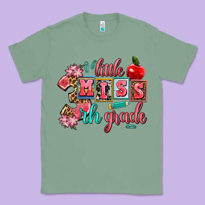 Little Miss 3 Rh   Grade Classic Tee Designed By Adodesignshop