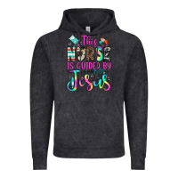 Vintage Black this nurse is guided by jesus Vintage Hoodie - JahusDesignShop