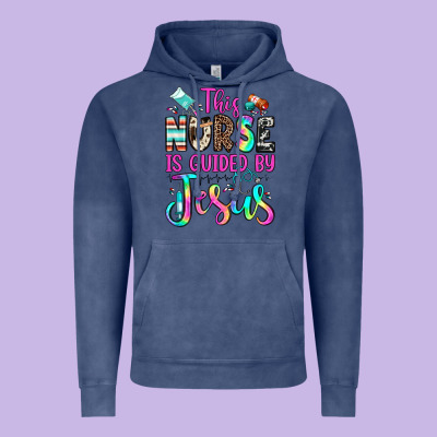 This Nurse Is Guided By Jesus Vintage Hoodie Designed By Jahusdesignshop