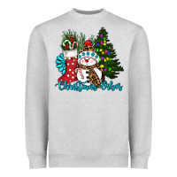 Heather Grey christmas vibes Heavyweight Sweatshirt - RanaPortraitStore