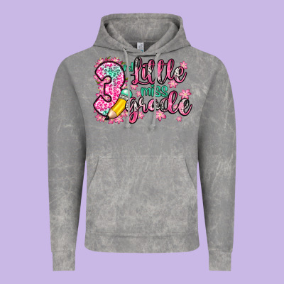 Little Miss 3rd Grade Vintage Hoodie Designed By Zillion Design Studio