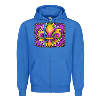 True Royal mardi gras fleur de lis sunflower leopard Zipper Hoodie - Artiststas
