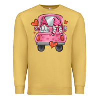 Antique Gold valentines day gnome truck Premium Sweatshirt - MaliasSmallBusiness