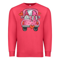 Cardinal valentines day gnome truck Premium Sweatshirt - MaliasSmallBusiness
