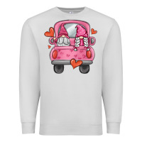 Dove Grey valentines day gnome truck Premium Sweatshirt - MaliasSmallBusiness