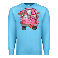 Ocean Blue valentines day gnome truck Premium Sweatshirt - MaliasSmallBusiness