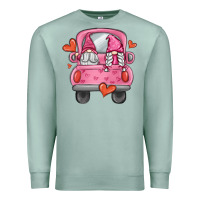 Seafoam valentines day gnome truck Premium Sweatshirt - MaliasSmallBusiness