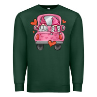 Sports Green valentines day gnome truck Premium Sweatshirt - MaliasSmallBusiness