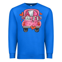 True Royal valentines day gnome truck Premium Sweatshirt - MaliasSmallBusiness
